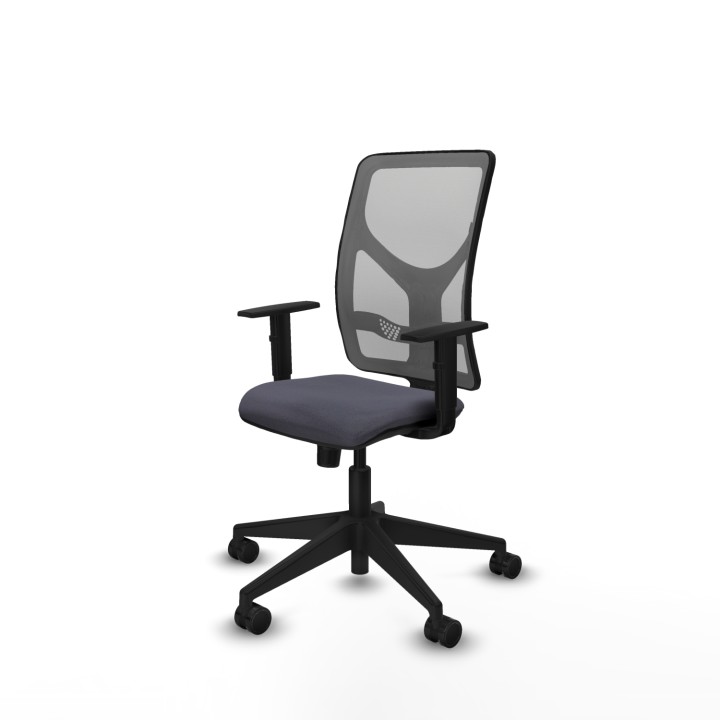Piqueras y Crespo Motilla sincro malla gris bali gris oscuro brazos 1D base piramidal ruedas 65mm nailon