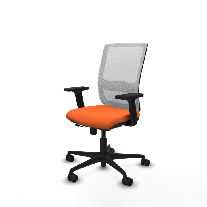 Piqueras y Crespo Haches traslack malla blanca bali naranja brazos 2D base nailon ruedas 65mm nailon