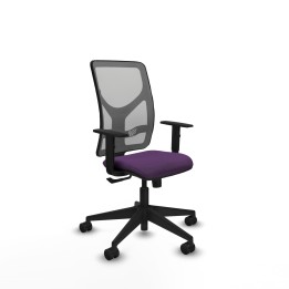 Piqueras y Crespo Motilla sincro malla gris bali morado brazos 1D base piramidal ruedas 65mm nailon