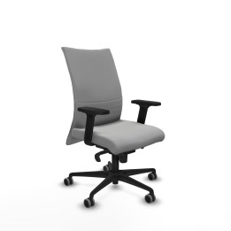 Piqueras y Crespo Albacete confidente sincro similpiel gris claro brazos 2D base nailon ruedas 65mm engomadas