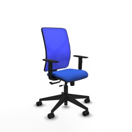 Piqueras y Crespo Motilla traslack malla azul bali azul brazos 1D base piramidal ruedas 65mm nailon