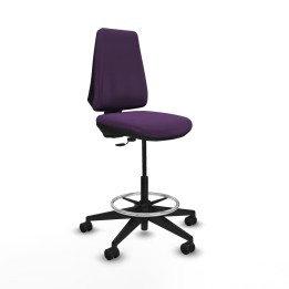 Piqueras y Crespo Taburete Elche CP bali morado base piramidal ruedas 65mm nailon