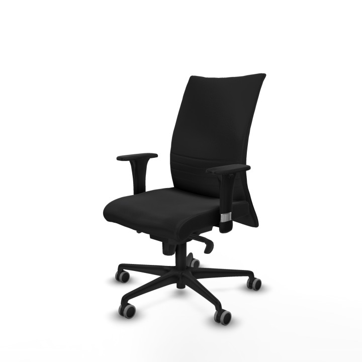 Piqueras y Crespo Albacete confidente sincro similpiel negro brazos 1D base nailon ruedas 65mm engomadas