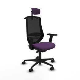 Piqueras y Crespo Mardos traslack bali morado brazos 2D base nailon ruedas 65mm nailon cabecero 2D perchero