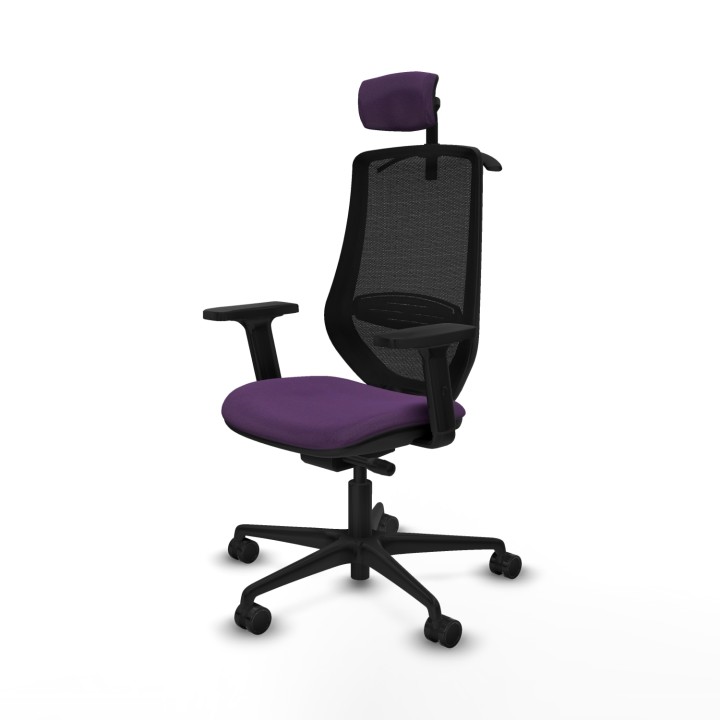 Piqueras y Crespo Mardos traslack bali morado brazos 2D base nailon ruedas 65mm nailon cabecero 2D perchero