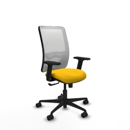 Piqueras y Crespo Zulema sincro malla blanca bali amarillo brazos 2D base nailon ruedas 65mm nailon