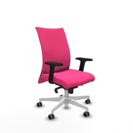 Piqueras y Crespo Albacete confidente sincro similpiel rosa brazos 2D base blanca ruedas 65mm engomadas