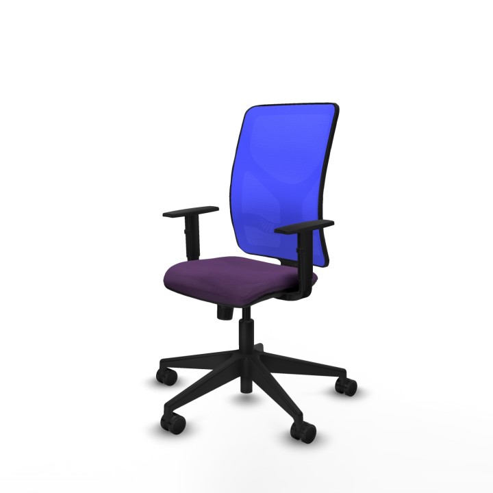 Piqueras y Crespo Motilla sincro malla azul bali morado brazos 1D base piramidal ruedas 65mm nailon