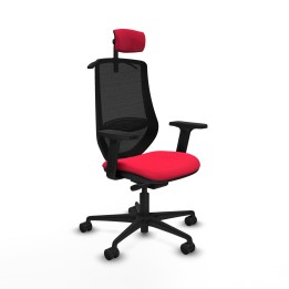 Piqueras y Crespo Mardos traslack bali rojo brazos 2D base nailon ruedas 65mm nailon cabecero 2D perchero