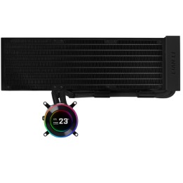 Lian Li GA II Hydroshift II LCD-C 360N Carcasa del ordenador Sistema de refrigeración líquida todo en uno Negro