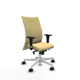 Piqueras y Crespo Albacete confidente XL sincro similpiel crema brazos 1D cromados base blanca ruedas 65 mm nailon