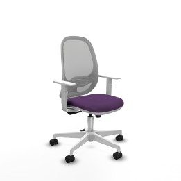Piqueras y Crespo Cilanco blanca sincro malla gris bali morado brazos blancos base blanca ruedas 65mm nailon