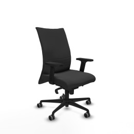 Piqueras y Crespo Albacete confidente sincro similpiel gris oscuro brazos 2D base nailon ruedas 65mm engomadas