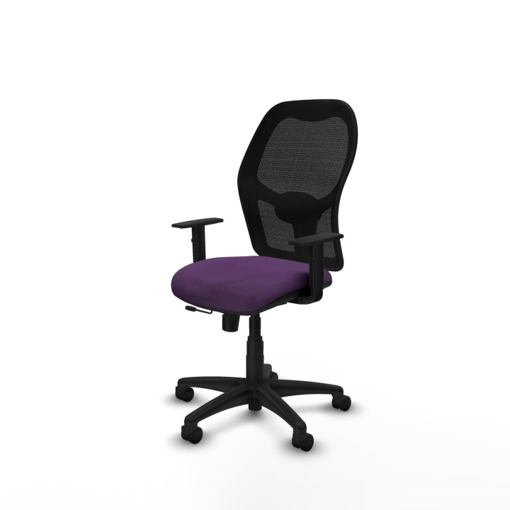 Piqueras y Crespo Alocén traslack malla negra bali morado brazos 1D base poliamida ruedas nailon 50mm