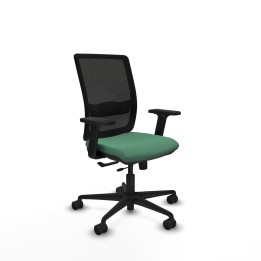 Piqueras y Crespo Haches traslack malla negra bali verde esmeralda brazos 2D base nailon ruedas 65mm nailon