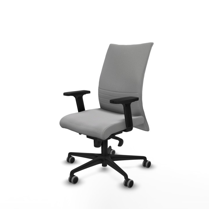 Piqueras y Crespo Albacete confidente sincro bali gris claro brazos 2D base nailon ruedas 65mm engomadas
