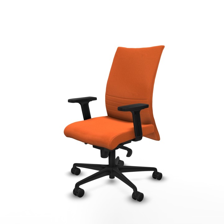 Piqueras y Crespo Albacete confidente sincro bali naranja brazos 2D base nailon ruedas 65 mm nailon