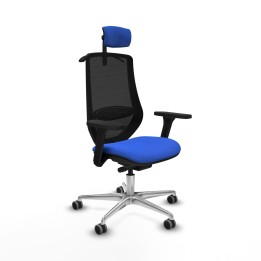 Piqueras y Crespo Mardos traslack bali azul brazos 3D base aluminio ruedas 65mm engomadas cabecero 2D perchero