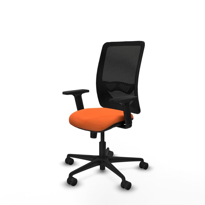 Piqueras y Crespo Zulema sincro malla negra bali naranja brazos 2D base nailon ruedas 65mm nailon