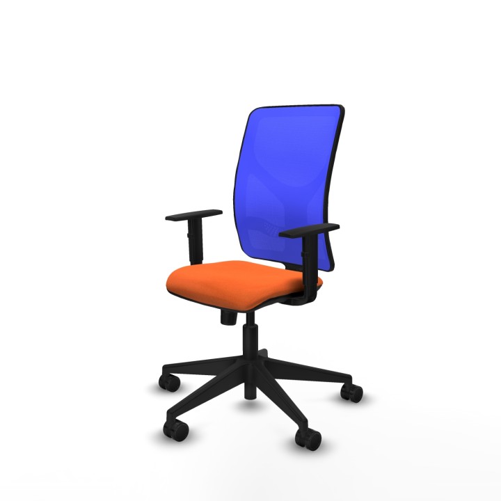 Piqueras y Crespo Motilla sincro malla azul bali naranja brazos 1D base piramidal ruedas 65mm nailon
