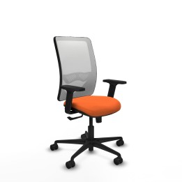Piqueras y Crespo Zulema sincro malla blanca bali naranja brazos 2D base nailon ruedas 65mm nailon
