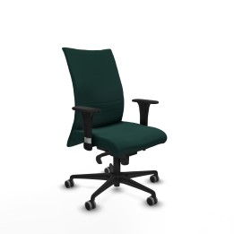 Piqueras y Crespo Albacete confidente sincro similpiel verde botella brazos 1D base nailon ruedas 65mm engomadas