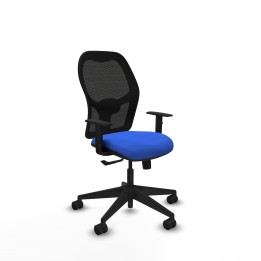 Piqueras y Crespo Alocén sincro malla negra bali azul brazos 1D base piramidal ruedas nailon 65mm