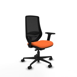Piqueras y Crespo Mardos traslack bali naranja brazos 2D base nailon ruedas 65mm nailon