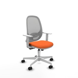 Piqueras y Crespo Cilanco blanca sincro malla gris bali naranja brazos blancos base blanca ruedas 65mm nailon