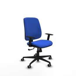 Piqueras y Crespo Alares tapizada sincro bali azul brazos 1D base nailon ruedas 65mm engomadas