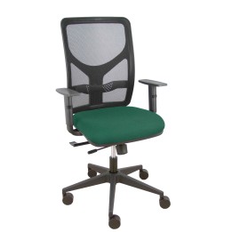 Piqueras y Crespo Silla Motilla traslack malla negra asiento bali verde botella brazo regulable