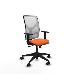 Piqueras y Crespo Motilla sincro malla blanca bali naranja brazos 1D base piramidal ruedas 65mm nailon