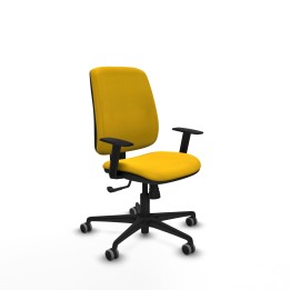 Piqueras y Crespo Alares tapizada sincro bali amarillo brazos 1D base nailon ruedas 65mm engomadas