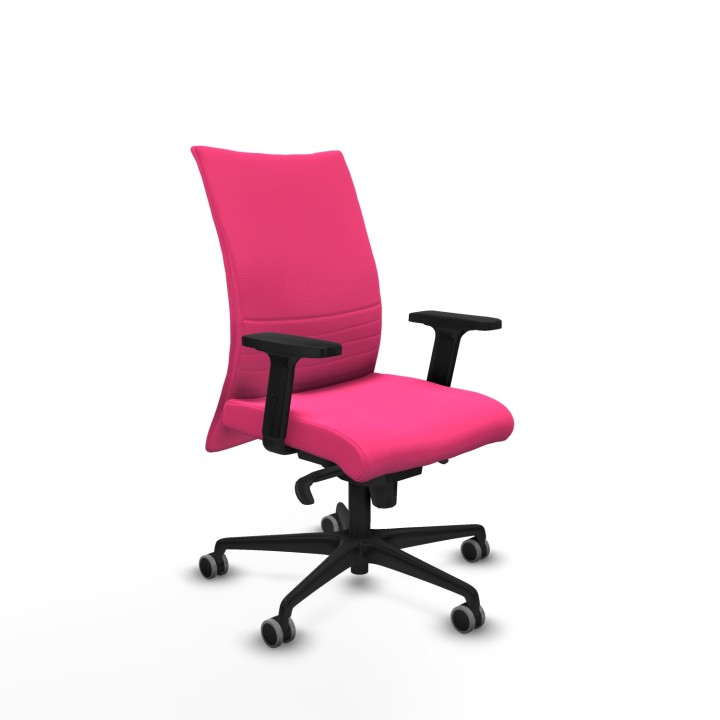 Piqueras y Crespo Albacete confidente sincro similpiel rosa brazos 2D base nailon ruedas 65mm engomadas