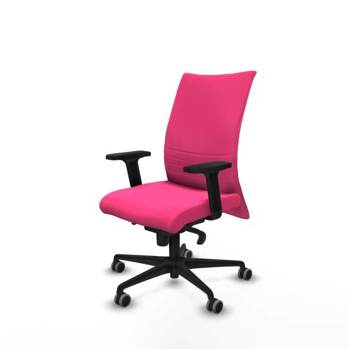 Piqueras y Crespo Albacete confidente sincro similpiel rosa brazos 2D base nailon ruedas 65mm engomadas