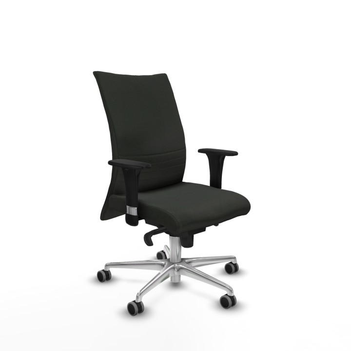 Piqueras y Crespo Albacete confidente XL sincro bali negro brazos 1D cromados base aluminio ruedas 65mm engomadas