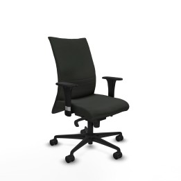 Piqueras y Crespo Albacete confidente XL sincro bali negro brazos 1D cromados base nailon ruedas 65 mm nailon