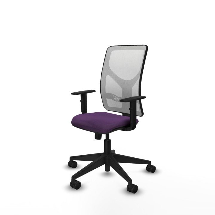 Piqueras y Crespo Motilla sincro malla blanca bali morado brazos 1D base piramidal ruedas 65mm nailon