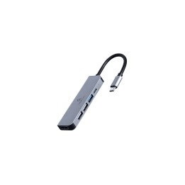 Gembird A-CM-COMBO5-03 base para portátil y replicador de puertos Alámbrico USB 3.2 Gen 1 (3.1 Gen 1) Type-C Plata
