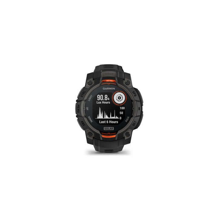Garmin Instinct 3 Solar 2,29 cm (0.9") MIP 45 mm Digital 176 x 176 Pixeles Pantalla táctil Negro GPS (satélite)