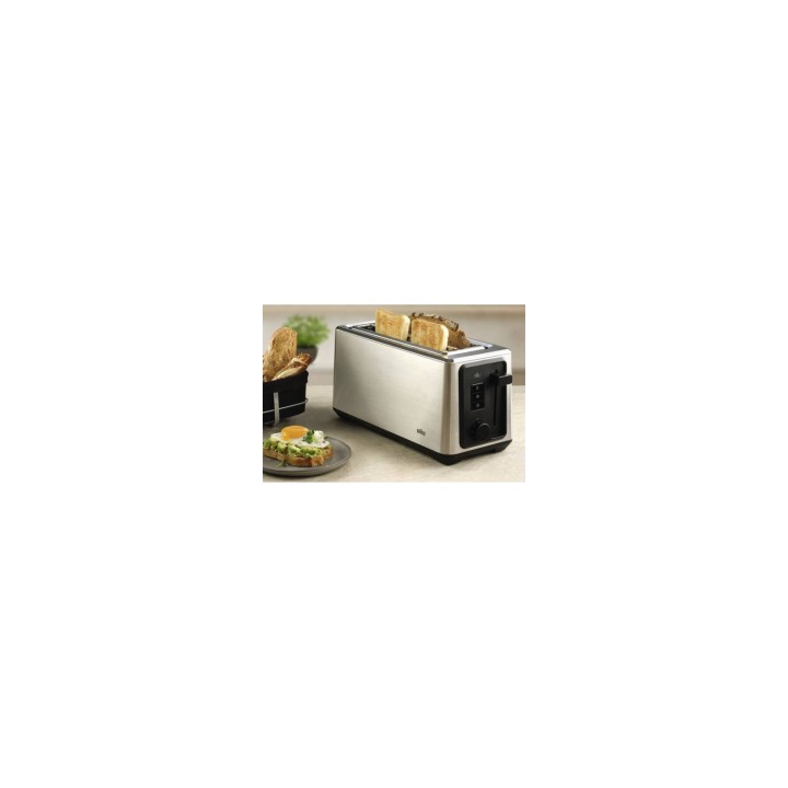 Braun HT 5220 BK 2 rebanada(s) 1470 W Negro, Acero inoxidable