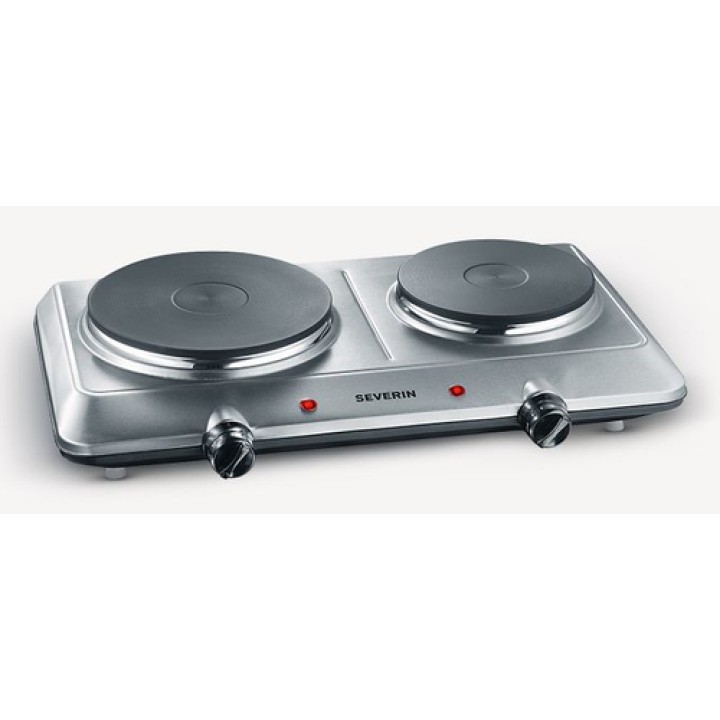 Severin DK 1014 hobs Acero inoxidable Encimera 45.5 cm Hornillo eléctrico / Placa eléctrica 2 zona(s)