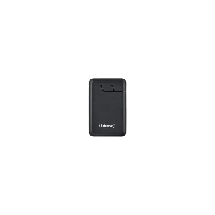 Intenso B10000 – Power bank de 10.000 mAh, batería externa portátil, USB-C y 2× USB-A, indicador LED, probada en Alemania, negra