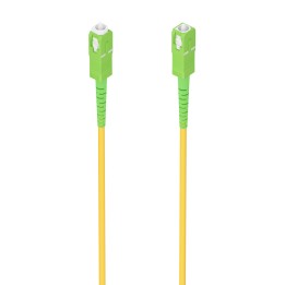 AISENS Cable Fibra Óptica Latiguillo G657A2 3.0 9/125 SMF Simplex CPR DCA LSZH, SC/APC-SC/APC, Amarillo, 3.0m