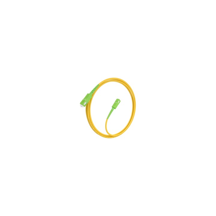 AISENS Cable Fibra Óptica Latiguillo G657A2 3.0 9/125 SMF Simplex CPR DCA LSZH, SC/APC-SC/APC, Amarillo, 3.0m