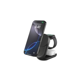 Belkin Qi2 Fitness tracker, Auriculares, Smartphone, Reloj inteligente Negro USB Cargador inalámbrico Carga rápida Interior