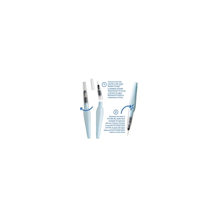Carioca Pinceles Recargables Water Brush - 3 Uds