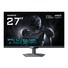 GIGABYTE G27Q2 Monitor Gaming 27” 2K QHD - 2560 x 1440, 200Hz, 1ms, 350 cd/m², Compatible con G-Sync, FreeSync Premium, HDR10,