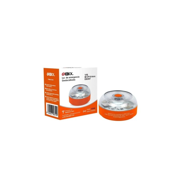 Ebox Baliza V16 MI VP10144-A Homologada DGT Geolocalizada Base Magnética Naranja