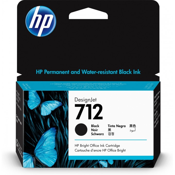 Hp 712 Cartucho de tinta original rendimiento estandar negro